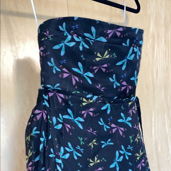 ROCHAS Strapless long dress - dragon fly pattern - Picture 2 of 16